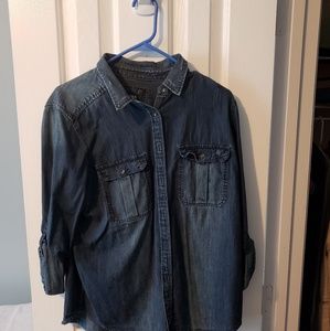 Express Tops - Express Dark Denim shirt Express Tops - Express Dark Denim shirt